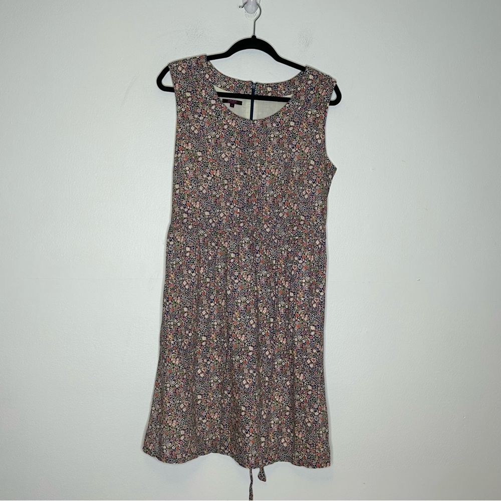 Liberty Art Fabrics Floral Cottagecore Cotton Waist Tie Dress
